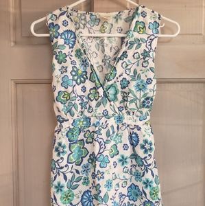 Motherhood Sleeveless Small Top, blue/yellow/white